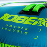 Jobe Double Trouble 2-Person Inflatable Towable Ski Tube (Lime Green/Aqua Blue)