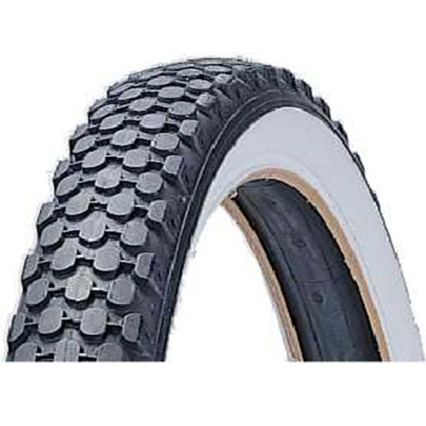 White Wall 24 x 2.125 Tyre for 26 Inch Beach Cruiser Style Bicycle HF851 Tread