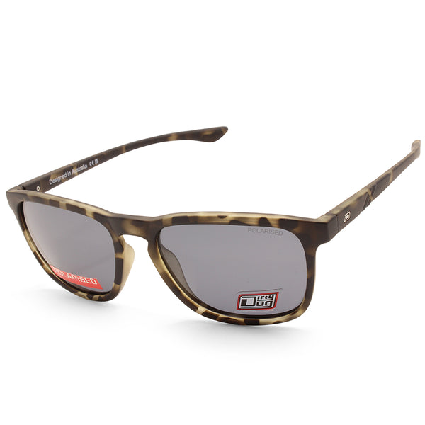 Dirty Dog Shadow Matte Olive Tortoise/Grey Unisex Polarised Sunglasses 53751