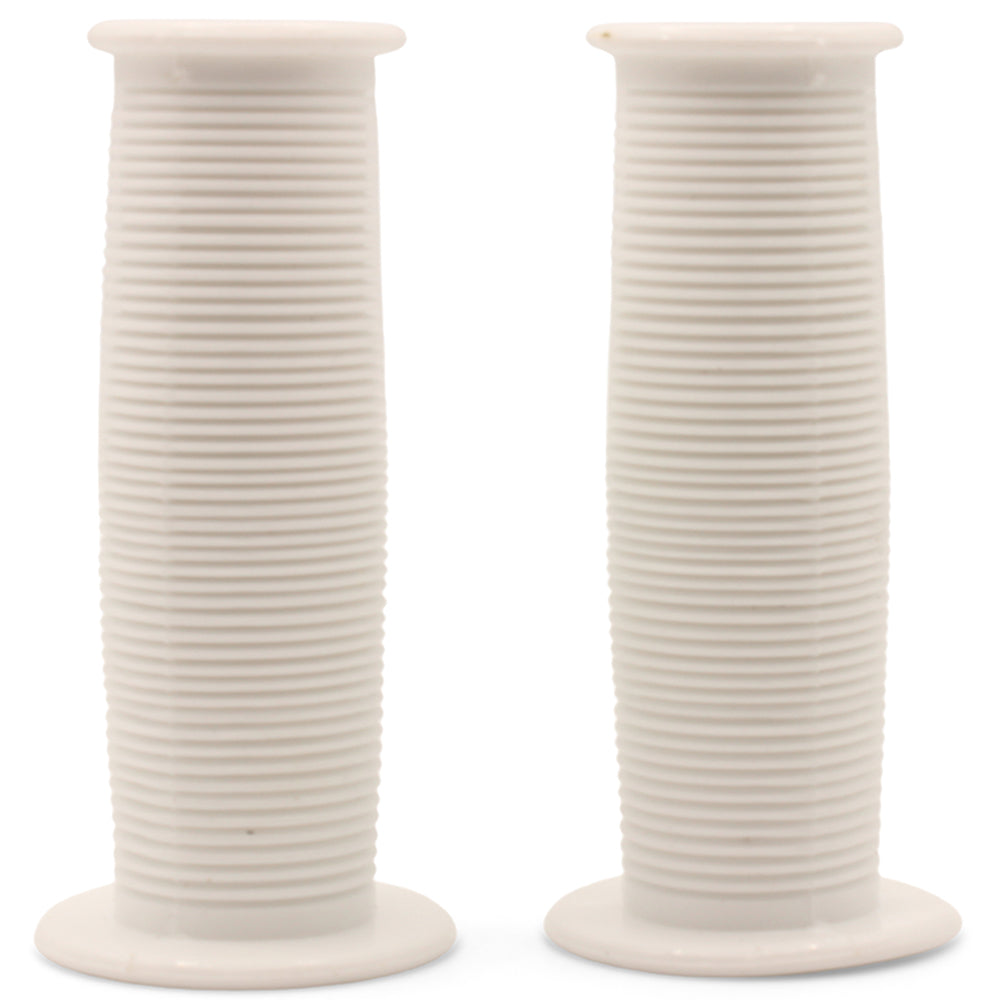 Bikelane 95mm Kids Bike Mushroom Handlebar Grip Pair (White)