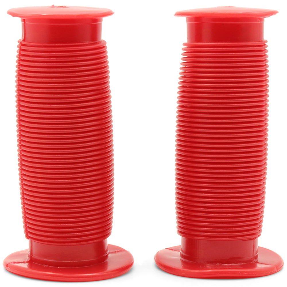 Bikelane 80mm Kids Bike Mushroom Handlebar Grip Pair (Red)
