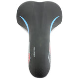 Endzone Slim Vinyl Bike Seat/Saddle with Comfort Foam and Clamp Black/Blue