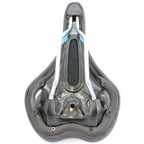 Endzone Slim Vinyl Bike Seat/Saddle with Comfort Foam and Clamp Black/Blue