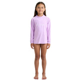 Jetpilot Girls/Youth UPF50+ Long Sleeve Lycra Pull-Over Rashie (Purple)