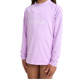Jetpilot Girls/Youth UPF50+ Long Sleeve Lycra Pull-Over Rashie (Purple)