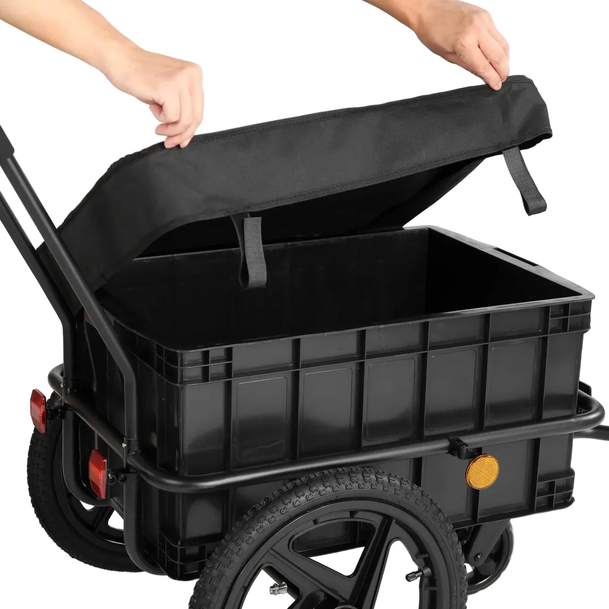 Proseries Black 2-in-1 Bicycle Cargo trailer and Hand Cart Trolley