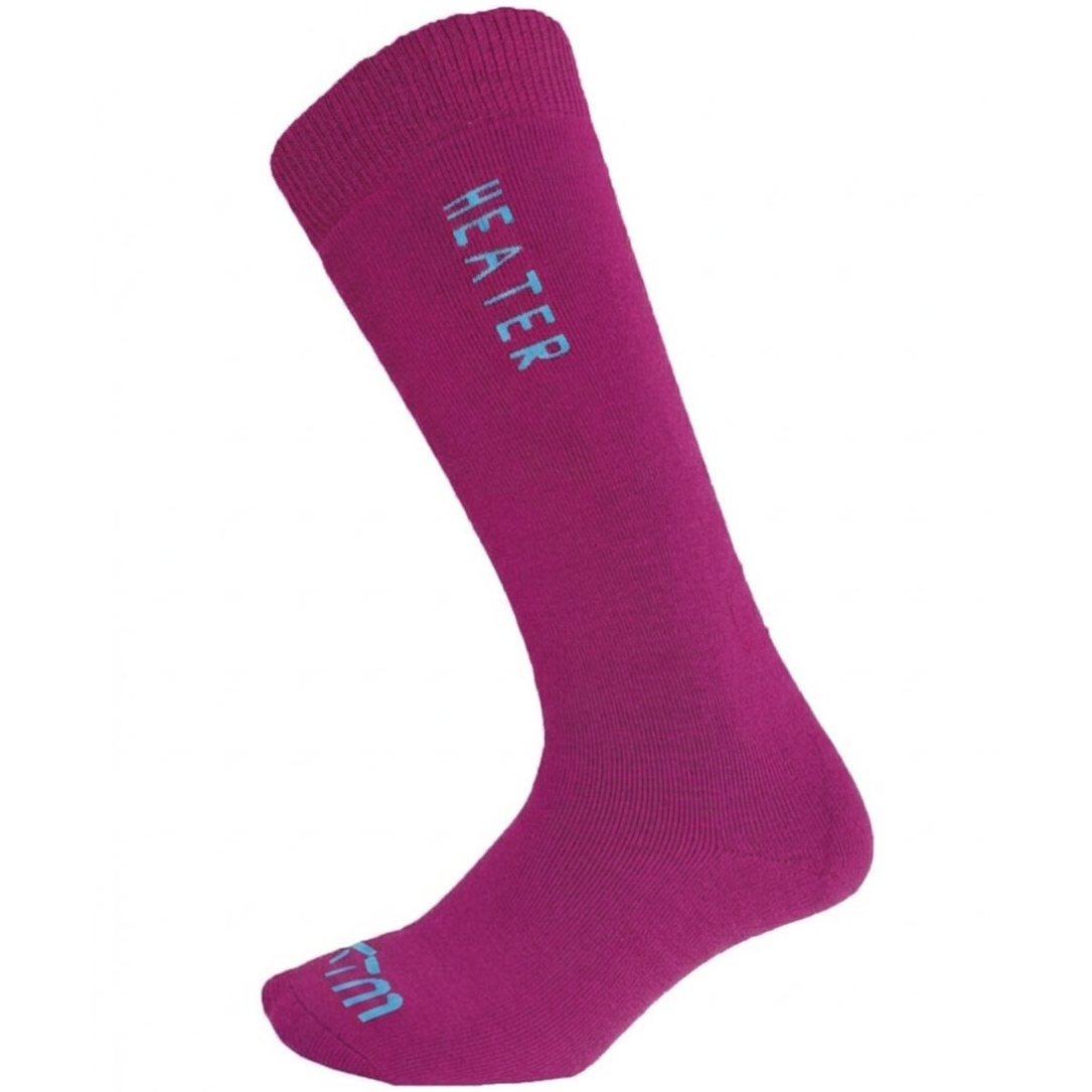 XTM Heater Kids Thermal Wool Blend Snow Socks (Pink)