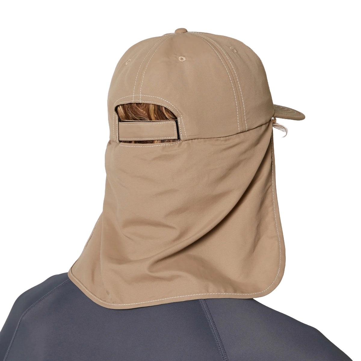 Ocean & Earth G-Land Adjustable 6 Panel Legionnaire Surf Cap - Stone