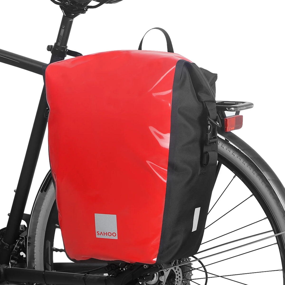 Sahoo 20L Single Rear Pannier Bike Bag - Size 40 x 33 x 17cm Red