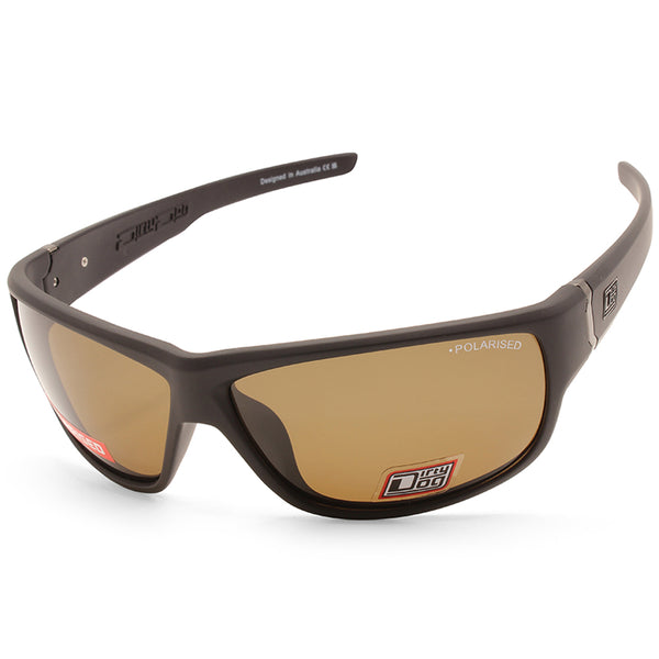 Dirty Dog Vault Satin Satin Black/Brown Unisex Polarised Sunglasses 53659