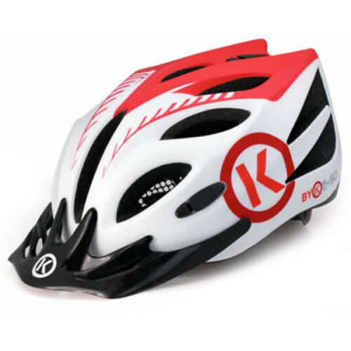 ByK E-50 Adjustable Kids Bike Safety Helmet for 4-10yo White Red 50-55cm