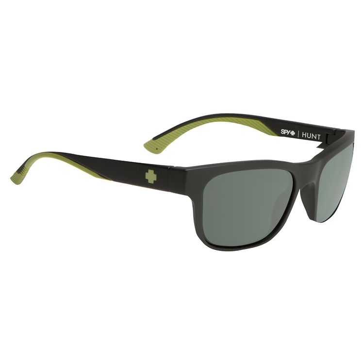 Spy Hunt Matte Black Olive Happy Grey Green Polarised Sunglasses