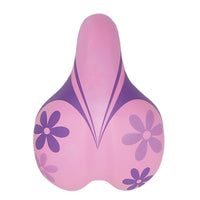 DDK Junior Girls Sculpted Padded Bike Seat with Clamp Pink Purple