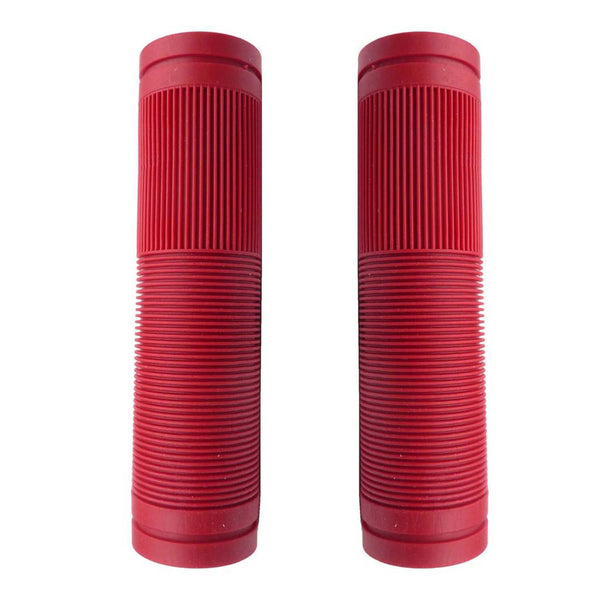 Bulletproof Coloured Rubber Mountain Bike Grips 130mm with Closed Ends Red