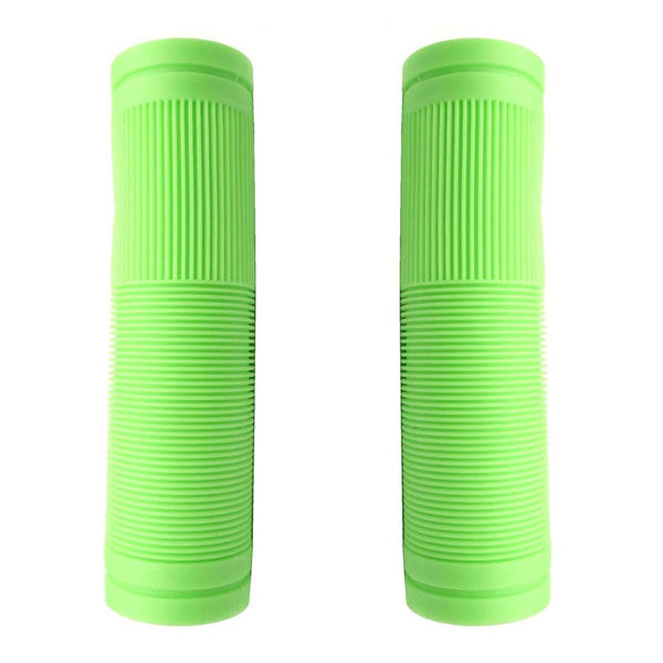 Bulletproof Coloured Rubber Mountain Bike Grips 130mm with Closed Ends Green