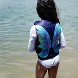 Jetpilot Cause Kids/Girl's Neoprene Life Jacket Vest (Navy Blue Wings)