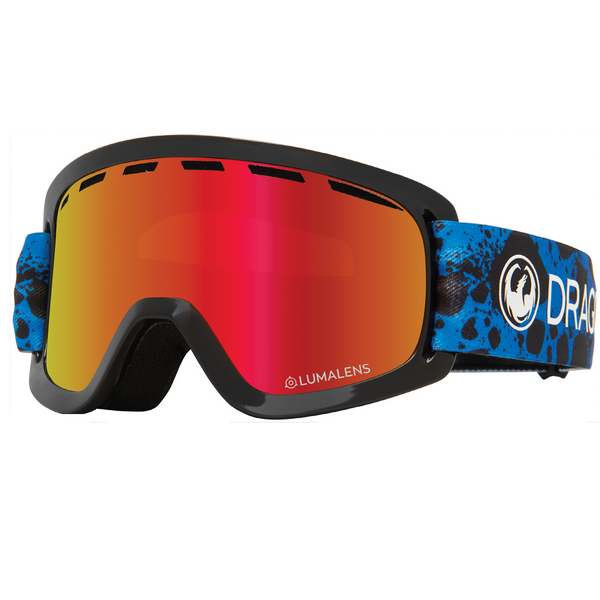Dragon Lil D Kids/Youth Red Ion Luma Lens Snow Ski Goggles
