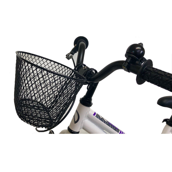 PVC Coated Wire Mesh Hook On Front Bike Basket (Black)