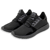 A pair of black Jetpilot Elevate H2O Cross Trainer Water Shoes with laces and a low-top design.