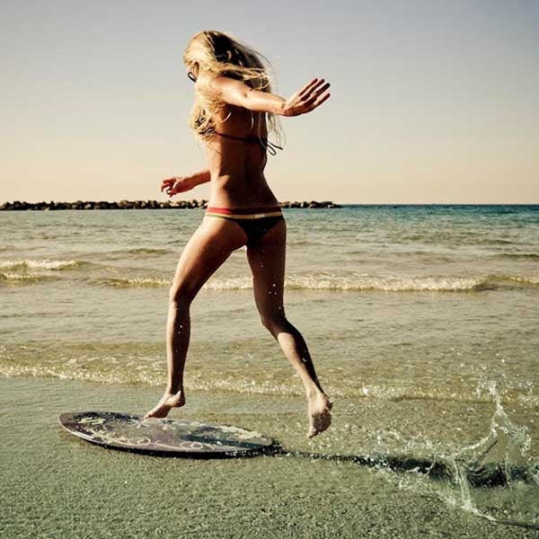 Maddog Wedge Plywood Skim Board 41" Inch Orange Hex Honeycomb Pattern
