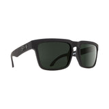 Spy Helm Soft Matte Black - Happy Green Grey Polarised Sunglasses