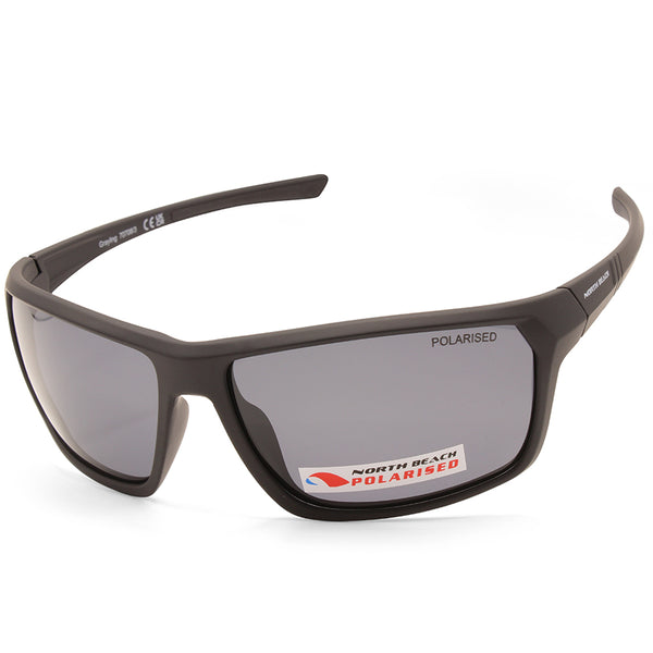 North Beach Grayling Matte Black/Grey Men's Polarised Sunglasses 70708