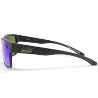 Dirty Dog Furnace Satin Black/Blue Mirror Polarised Unisex Sunglasses 53620