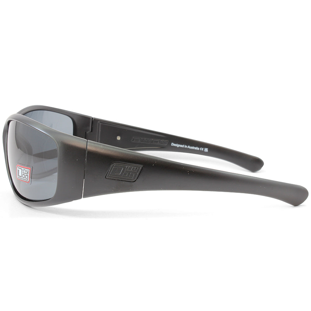 Dirty Dog Ridge Satin Black/Grey Polarised Men's Sports Sunglasses