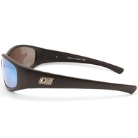 Dirty Dog Boofer Satin Satin Black/Ice Blue Mirror Men's Polarised Sunglasses 53547