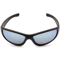 Dirty Dog Boofer Satin Satin Black/Ice Blue Mirror Men's Polarised Sunglasses 53547