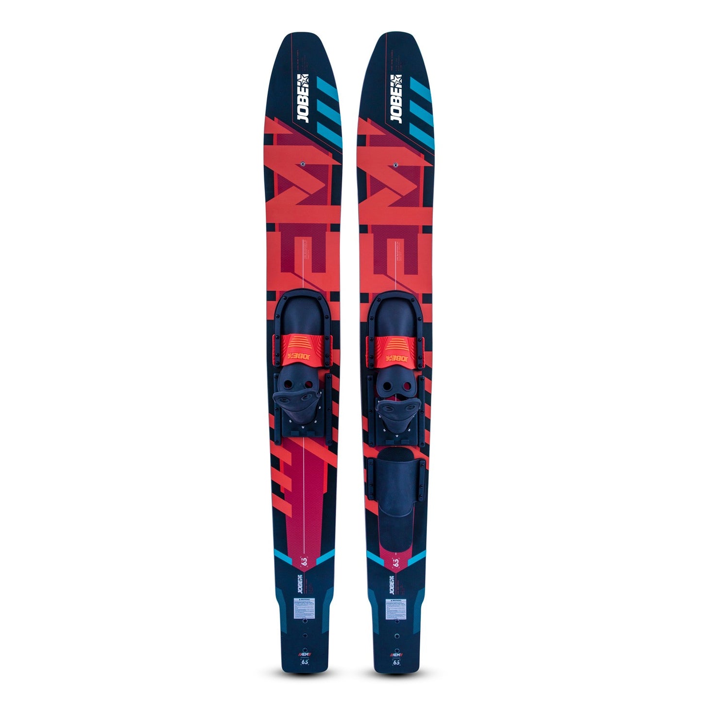 Jobe Hemi 65-Inch Beginners Combo Water Skis (Red/Black)