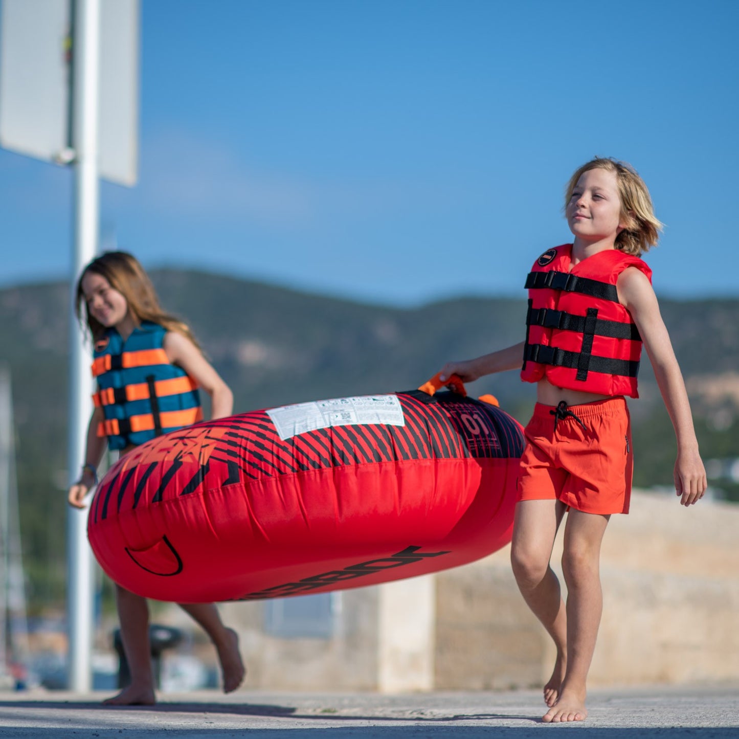 Jobe Rumble 46-Inch 1-Person Multi-Position Inflatable Towable Ski Tube (Red)