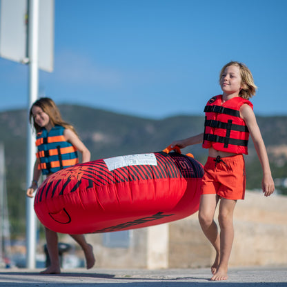 Jobe Rumble 46-Inch 1-Person Multi-Position Inflatable Towable Ski Tube (Red)