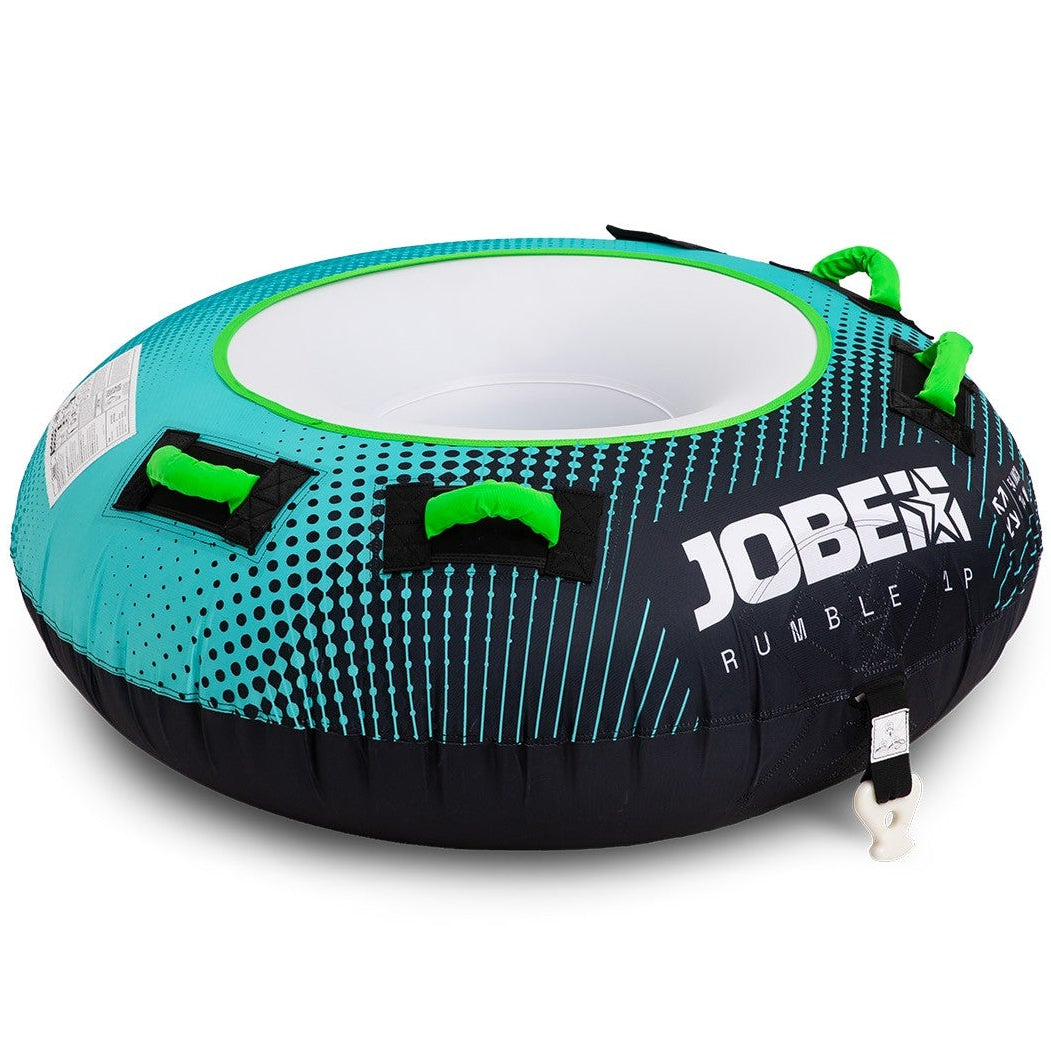 Jobe Rumble 46-Inch 1-Person Multi-Position Inflatable Towable Ski Tube (Teal)