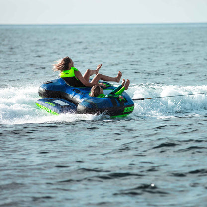 Jobe Ridge 2-Person Inflatable Towable Ski Tube (Black/Blue)