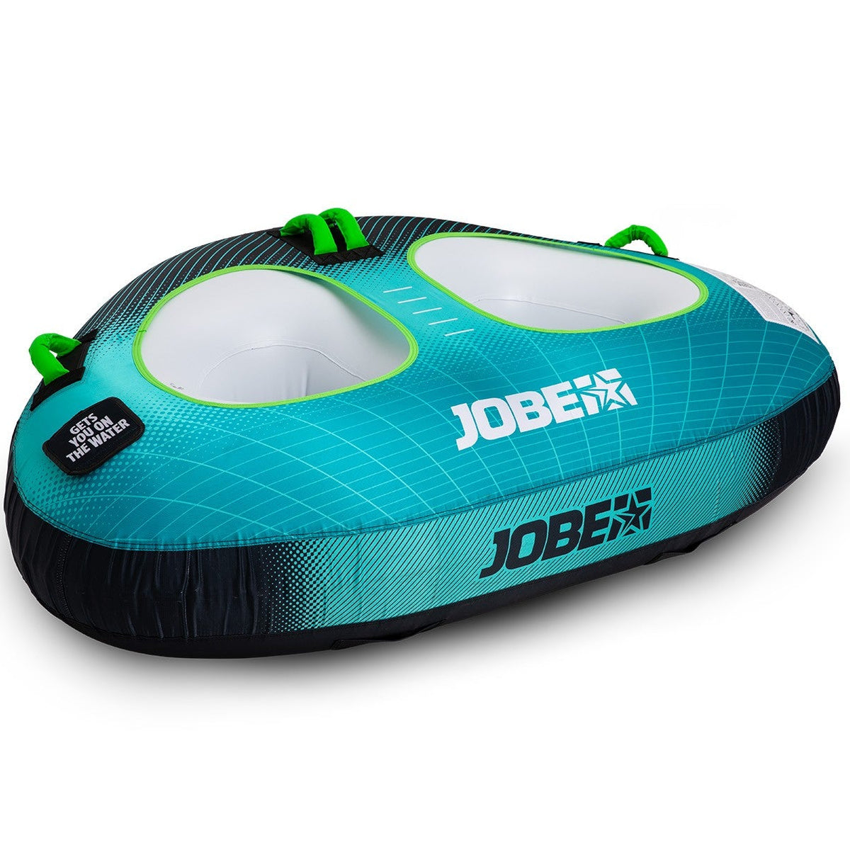 Jobe Rumble 2-Person Inflatable Towable Ski Tube (Black/Teal)