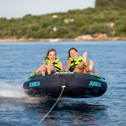 Jobe Rumble 2-Person Inflatable Towable Ski Tube (Black/Teal)