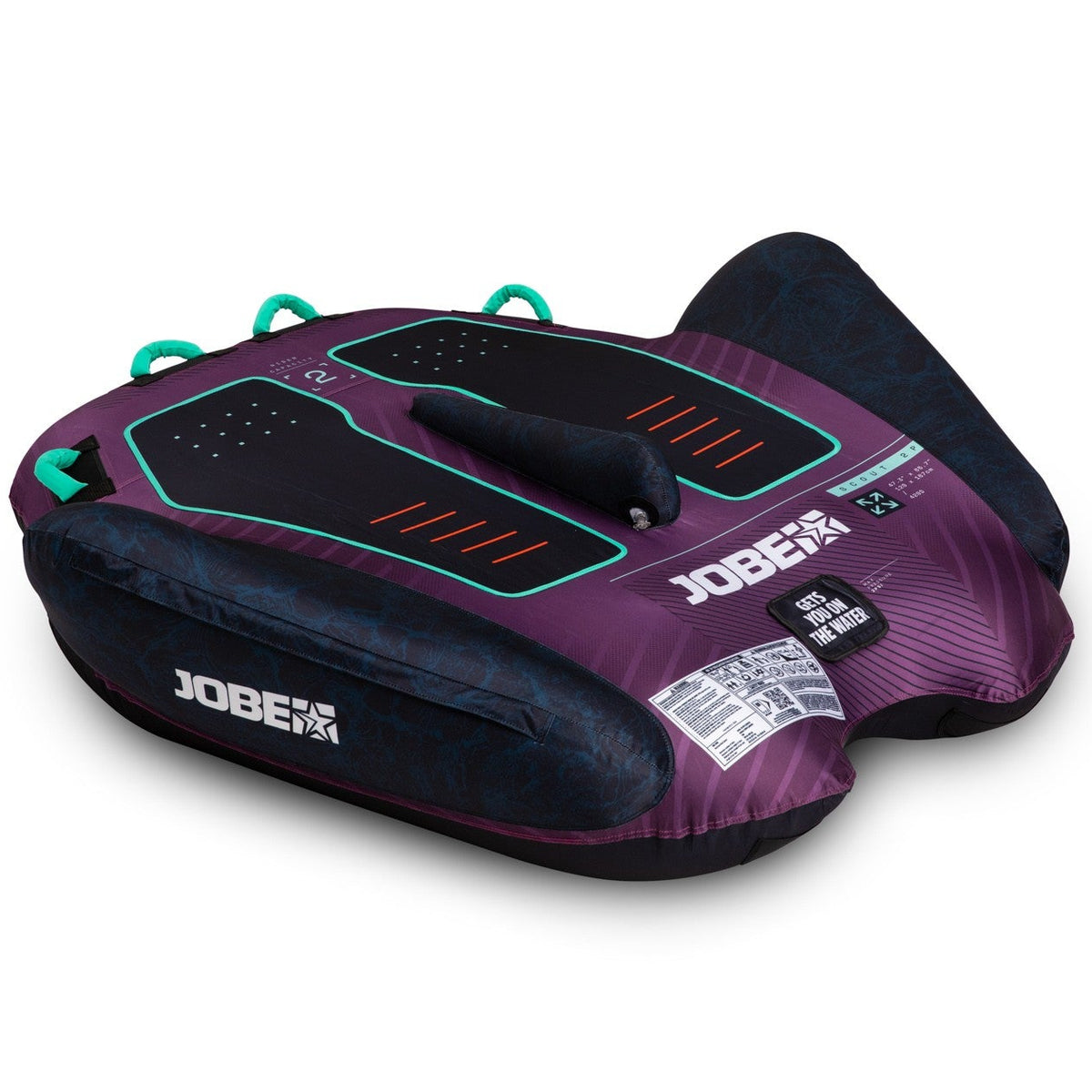 Jobe Scout 2-Person Inflatable Towable Ski Tube (Black/Purple)
