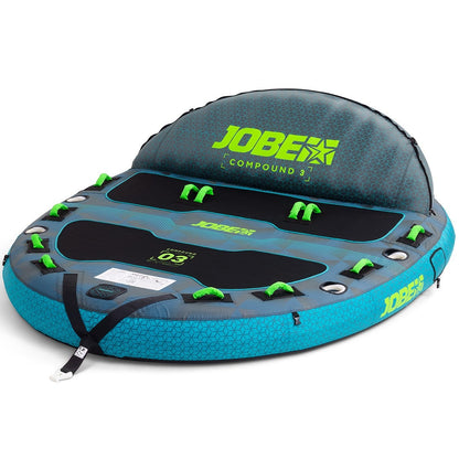 Jobe Compound 3-Person Multi-Position Inflatable Towable Ski Tube (Blue/Grey)