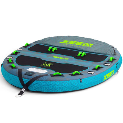 Jobe Compound 3-Person Multi-Position Inflatable Towable Ski Tube (Blue/Grey)