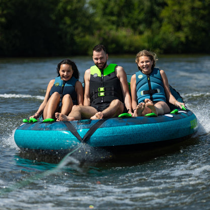 Jobe Compound 3-Person Multi-Position Inflatable Towable Ski Tube (Blue/Grey)