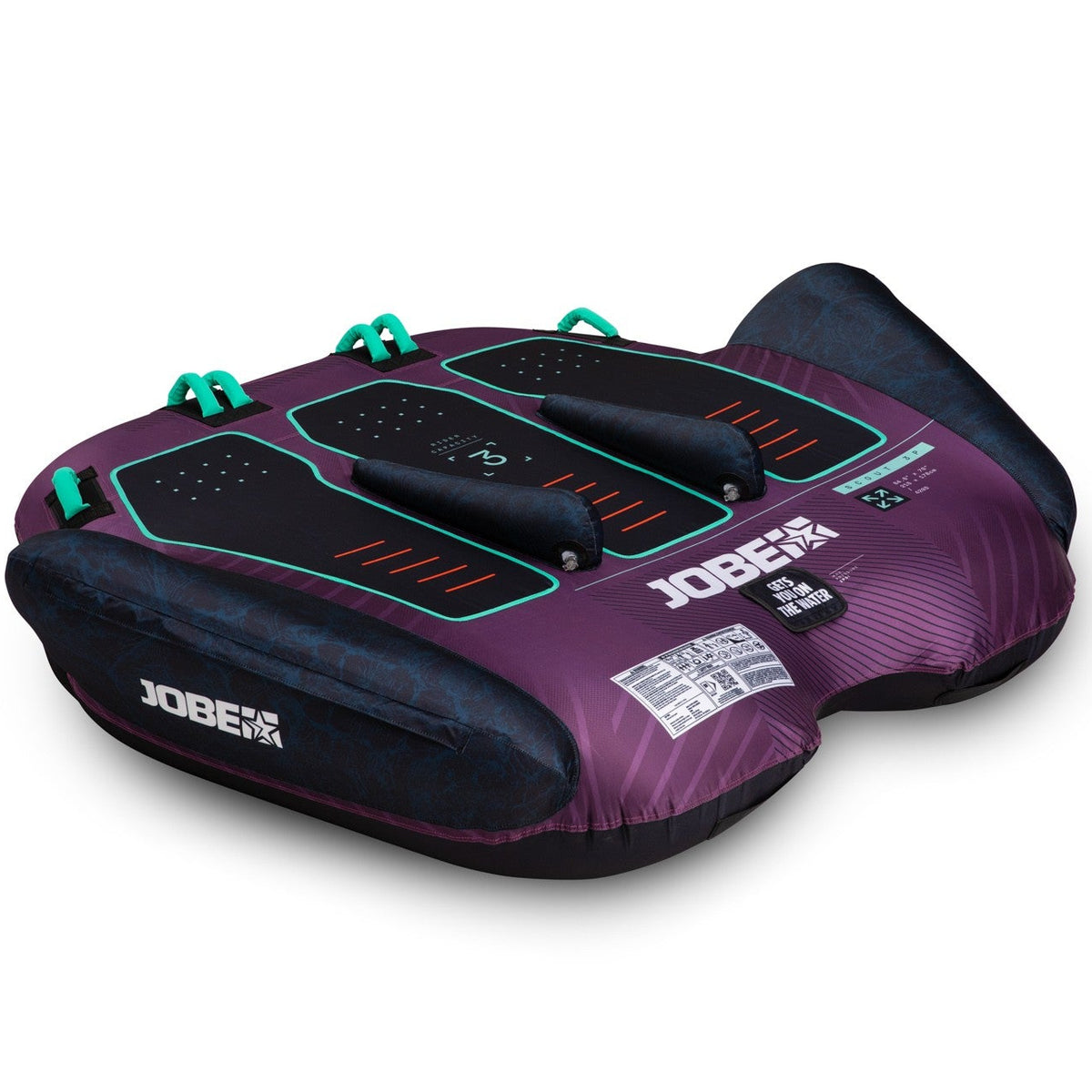 Jobe Scout 3-Person Inflatable Towable Ski Tube (Purple/Black)