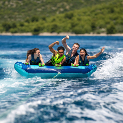 Jobe Airstream 4-Person Inflatable Towable Ski Tube Blue/Aqua
