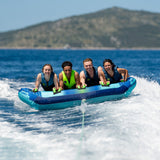 Jobe Airstream 4-Person Inflatable Towable Ski Tube Blue/Aqua