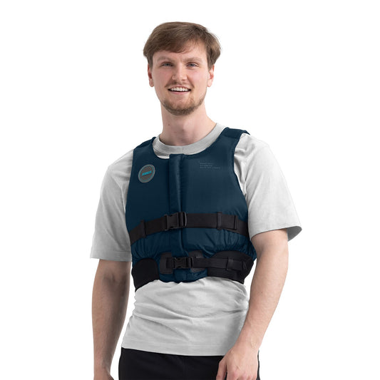 Jobe Unisex Nylon Short-Fit Adventure Kayak Life Jacket Vest (Midnight Blue)