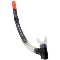 Adult Carbon Fibre Look Silicone Snorkel with Enclosed Purge