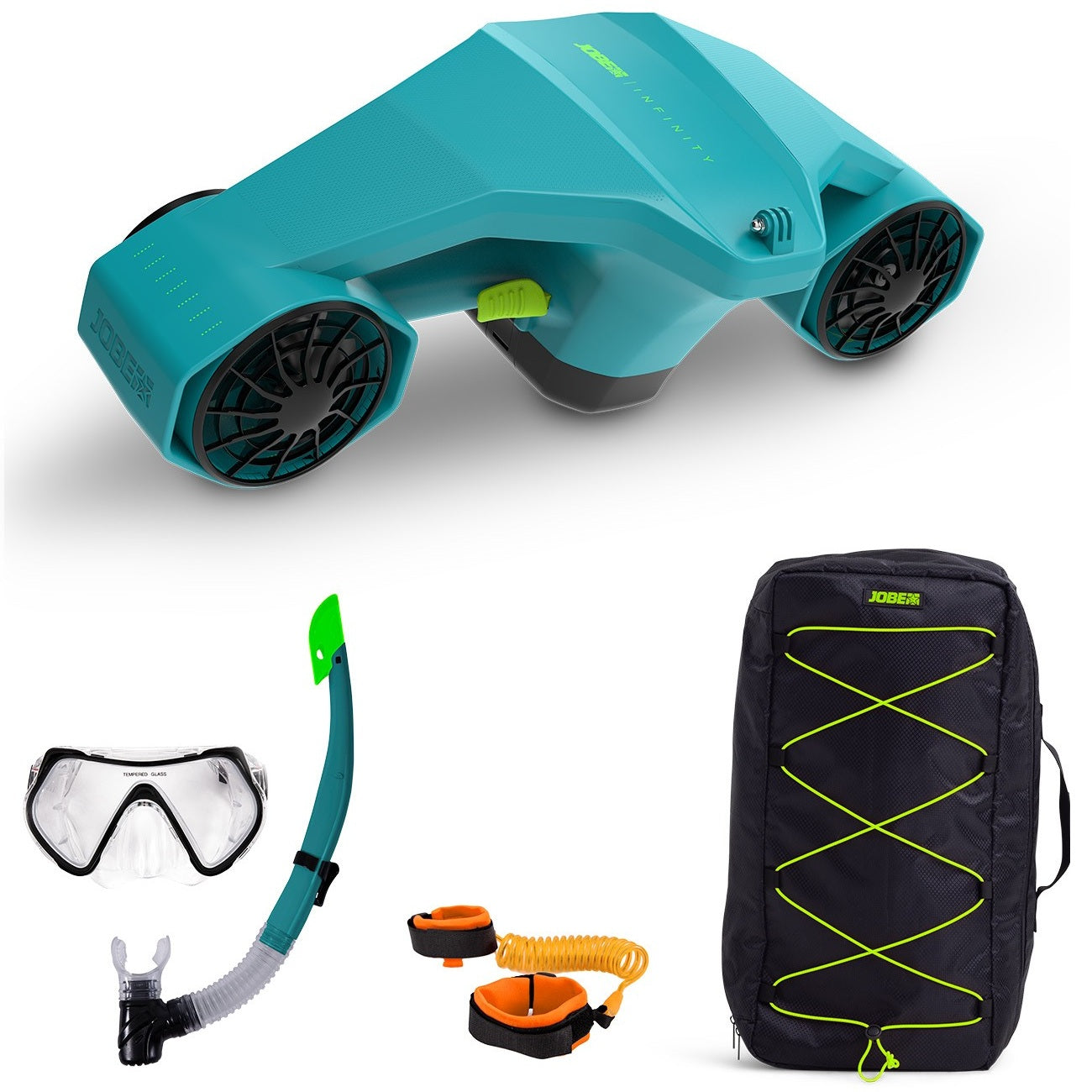 Jobe Infinity Electric Underwater Seascooter with Mask and Snorkel (Standard Package)