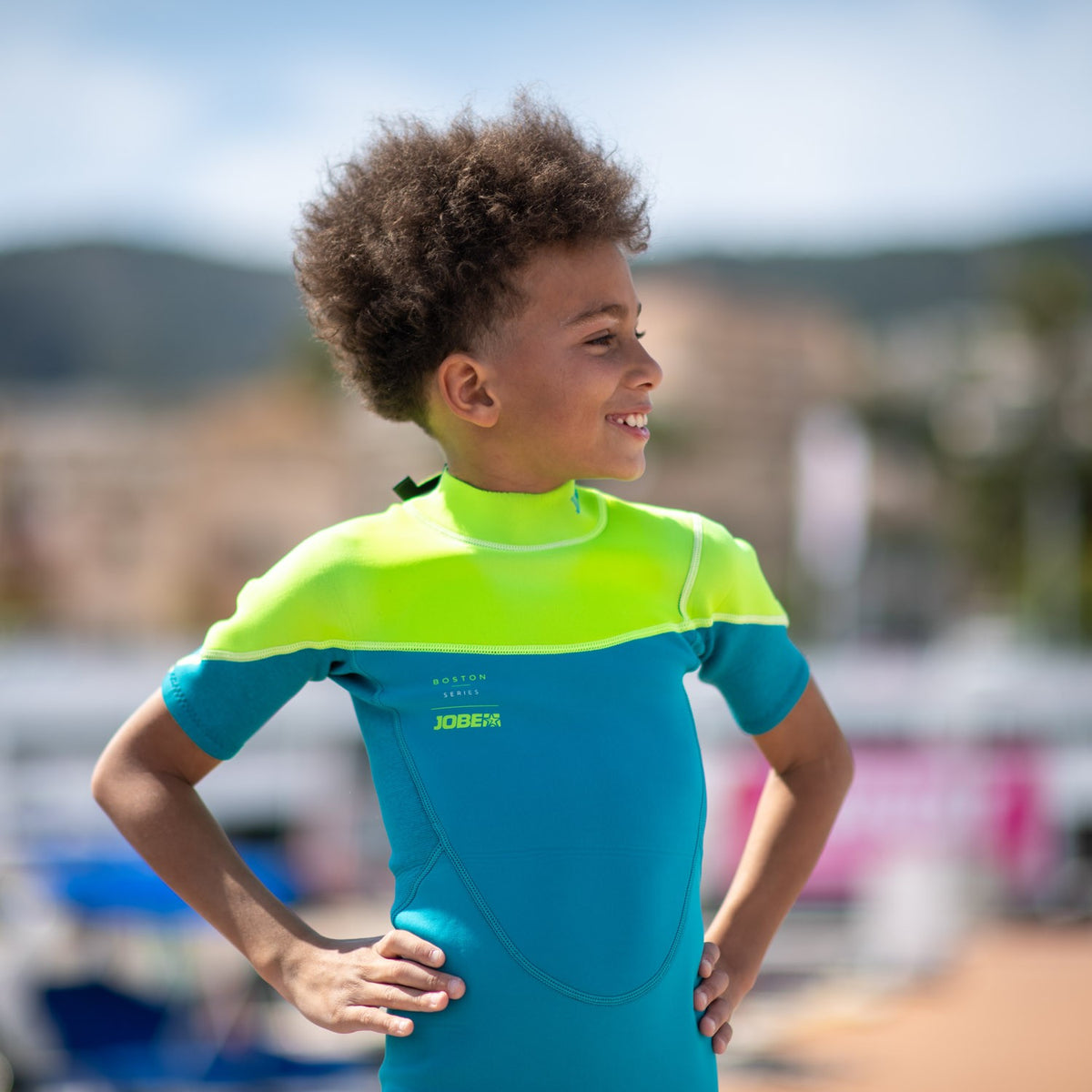 Jobe Boston 2mm Neoprene Unisex Kids Springsuit Shorty Wetsuit (Teal)