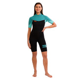 Jobe Sofia Womens 3/2mm Neoprene Springsuit Shorty Wetsuit (Vintage Teal)