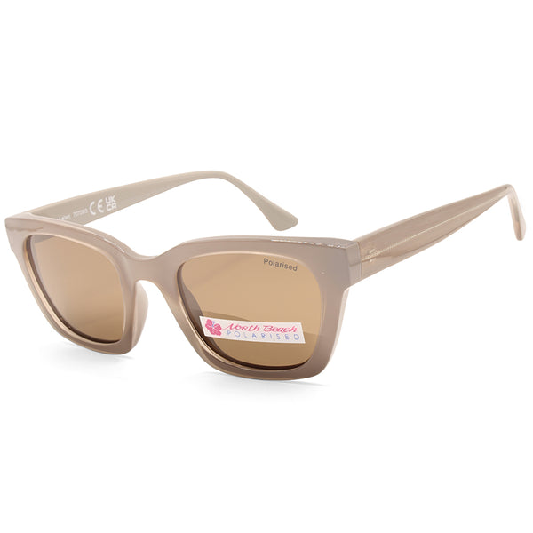 North Beach Lalani Crystal Brown/Brown Womens Polarised Sunglasses 70709